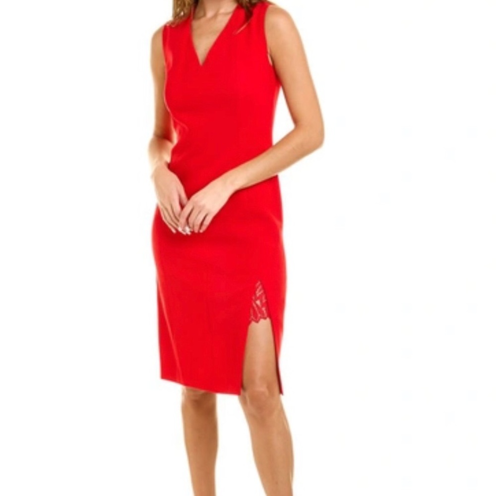 Élie Tahari lace slit dress, NWT, xs, RED